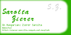 sarolta zierer business card